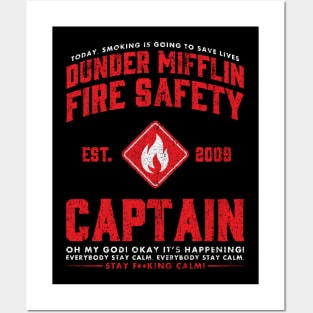 Dunder Mifflin Fire Safety Captain (Variant) Posters and Art